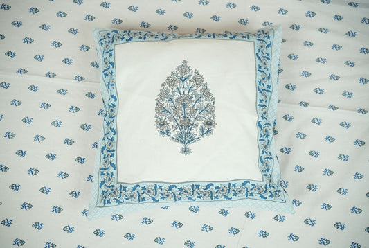Blue Hand Block Printed Cushion Covers (Set of 5)
