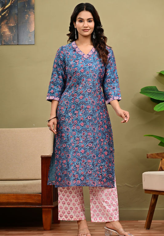 Chanderi Cotton Suit Set
