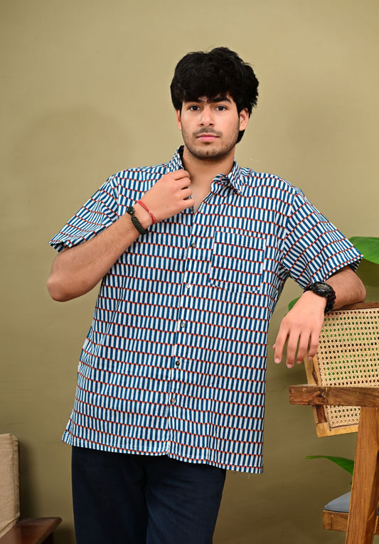 Hand Block Print Short Sleeve Shirt