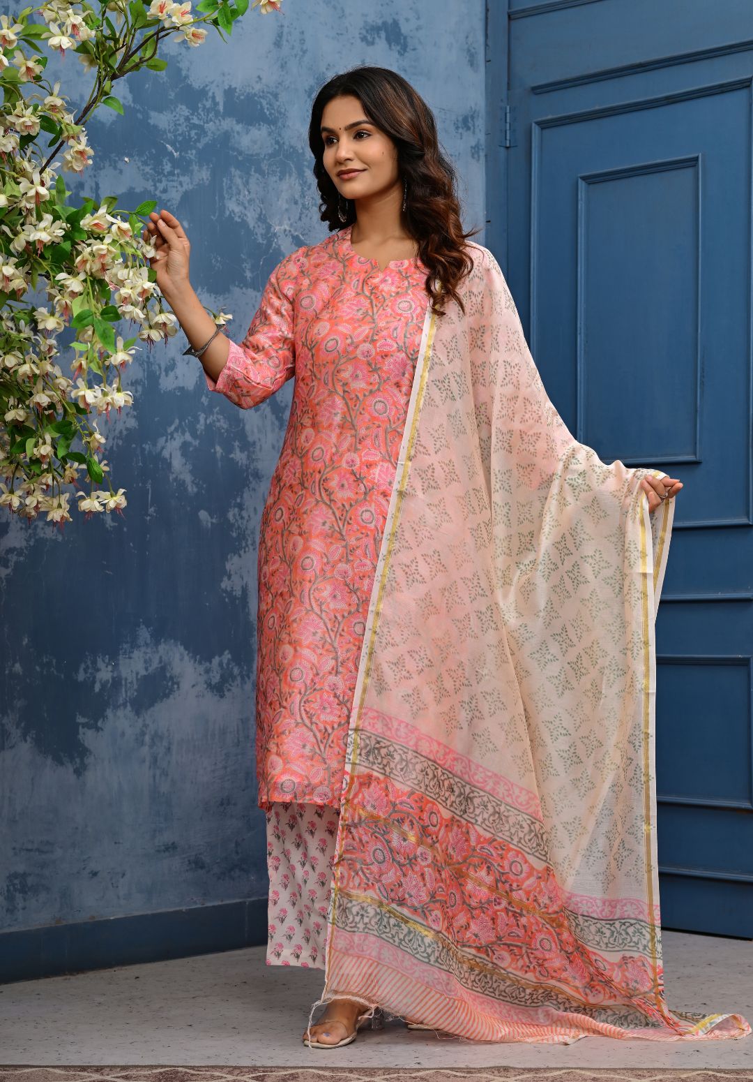 Chanderi Cotton Suit Set