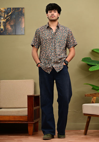 Hand Block Print Short Sleeve Shirt
