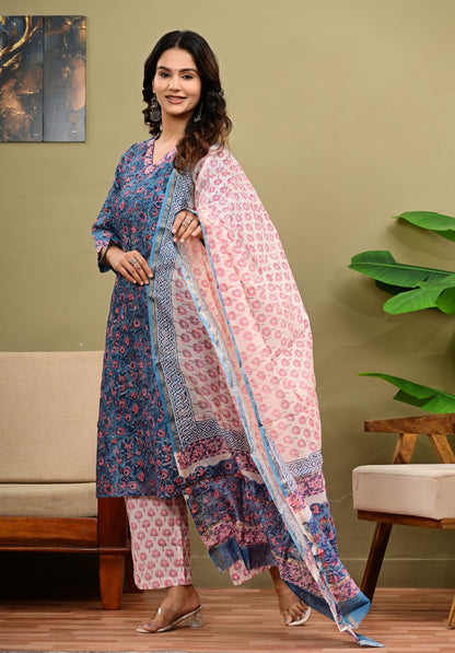 Chanderi Cotton Suit Set