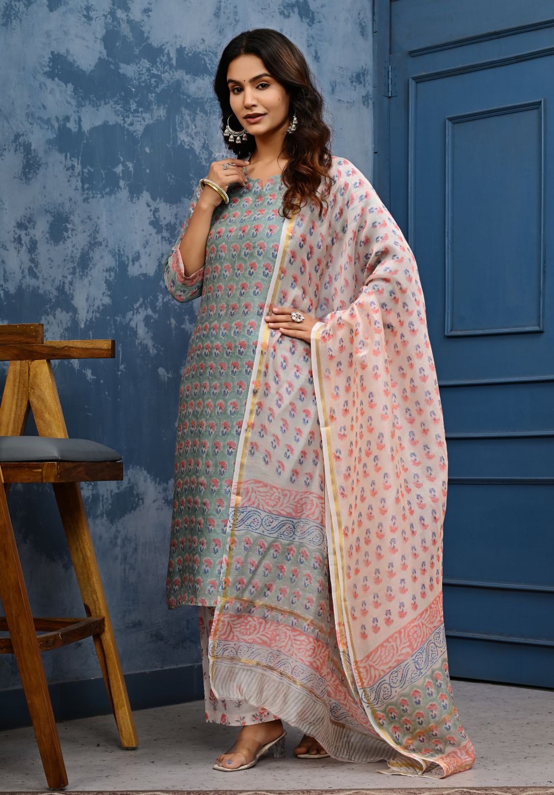 Chanderi Cotton Suit Set