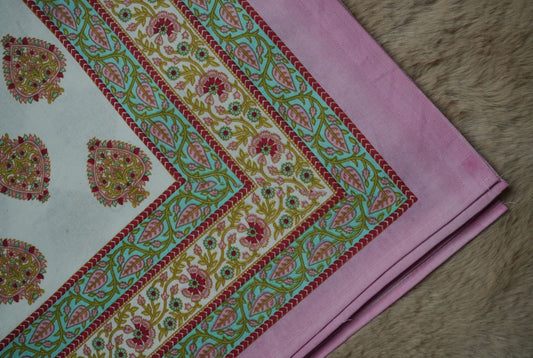 Pink Butta Table Cover Set with 6 Napkins
