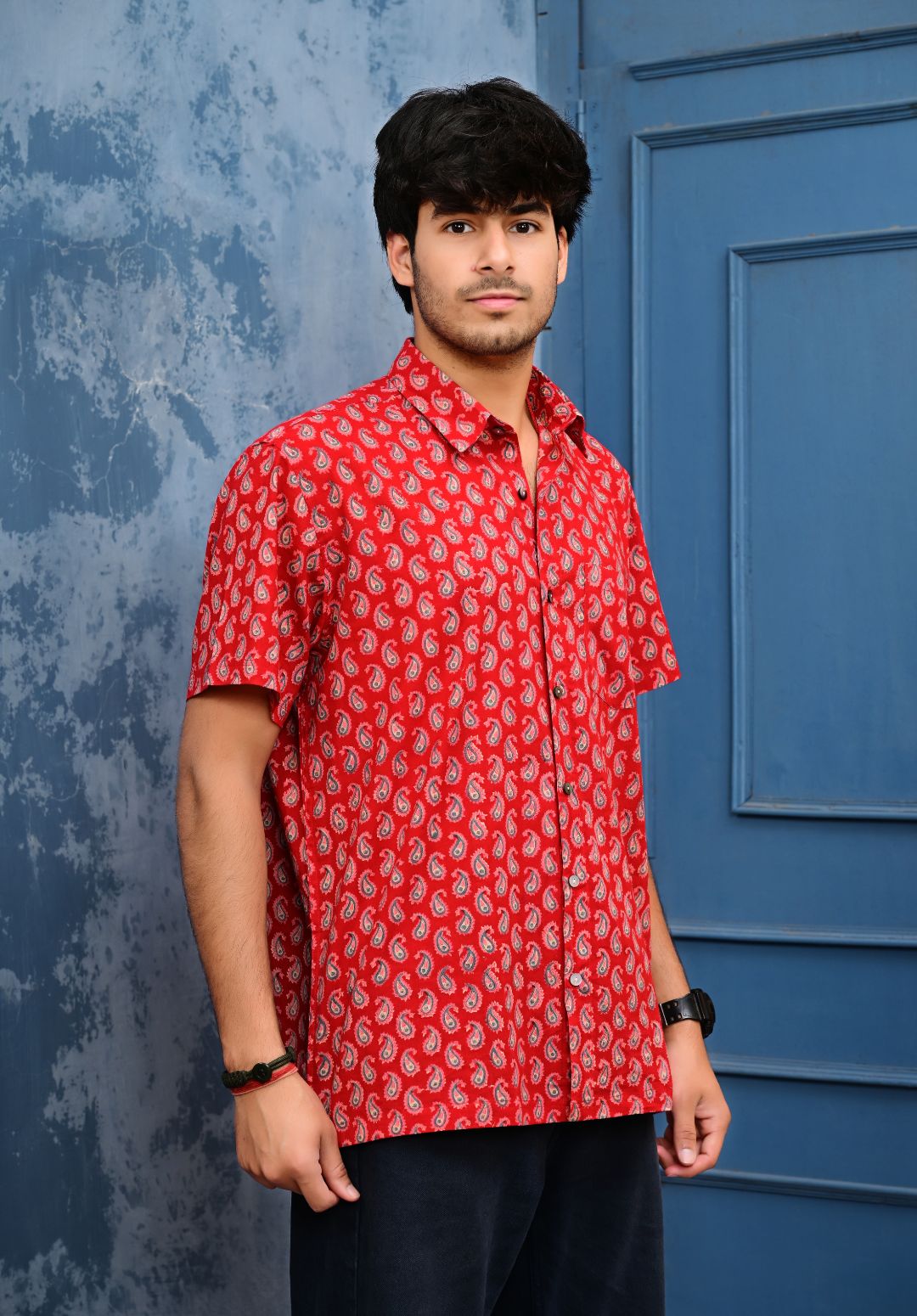 Hand Block Print Short Sleeve Shirt