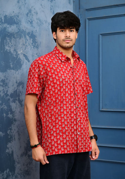 Hand Block Print Short Sleeve Shirt