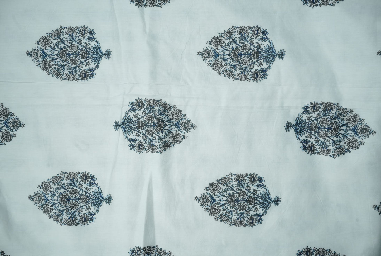 Blue Hand Block Printed Reversible Single Dohar