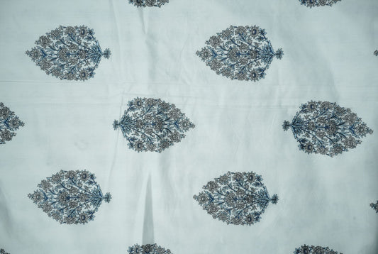 Blue Hand Block Printed Reversible Single Dohar