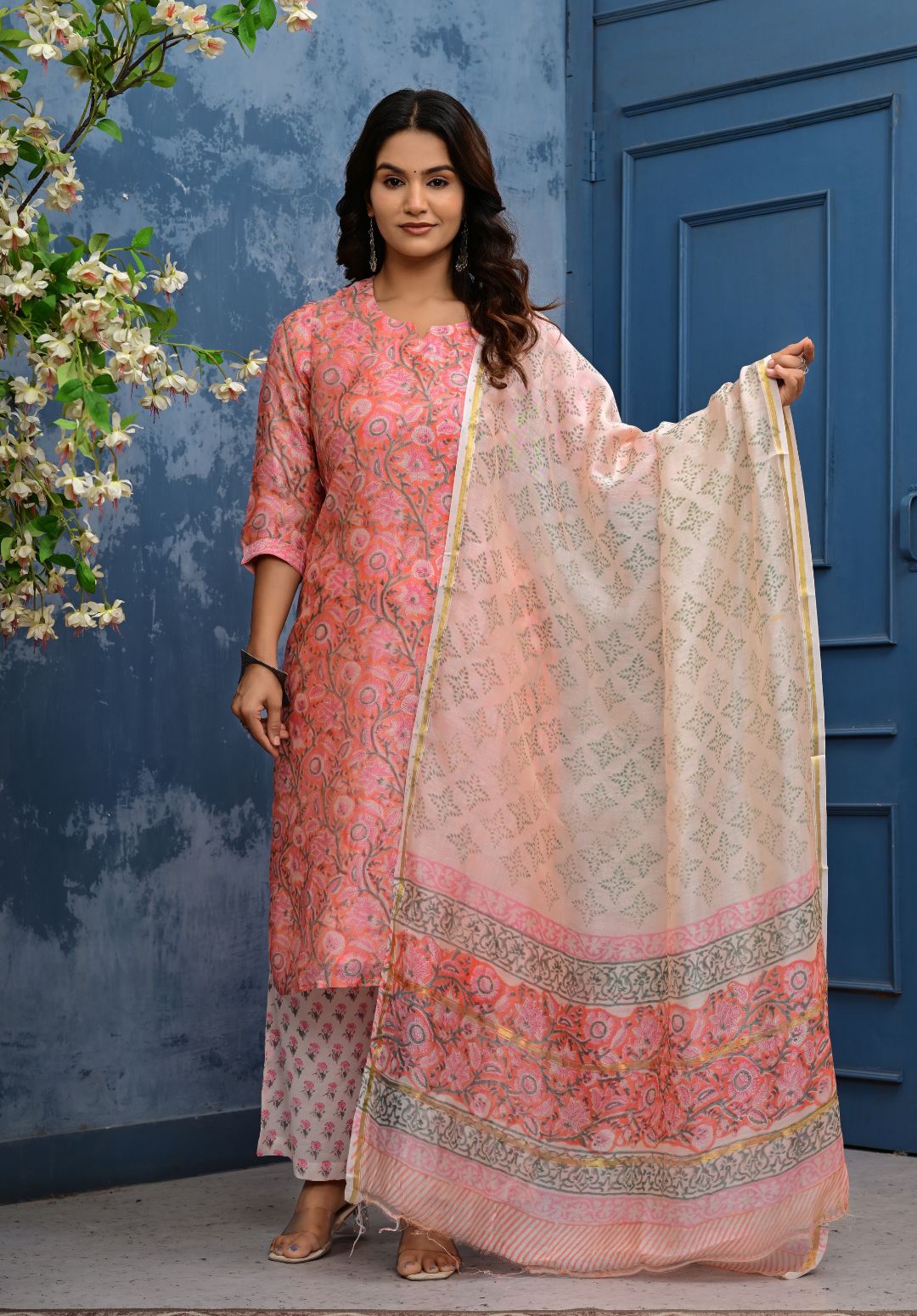 Chanderi Cotton Suit Set