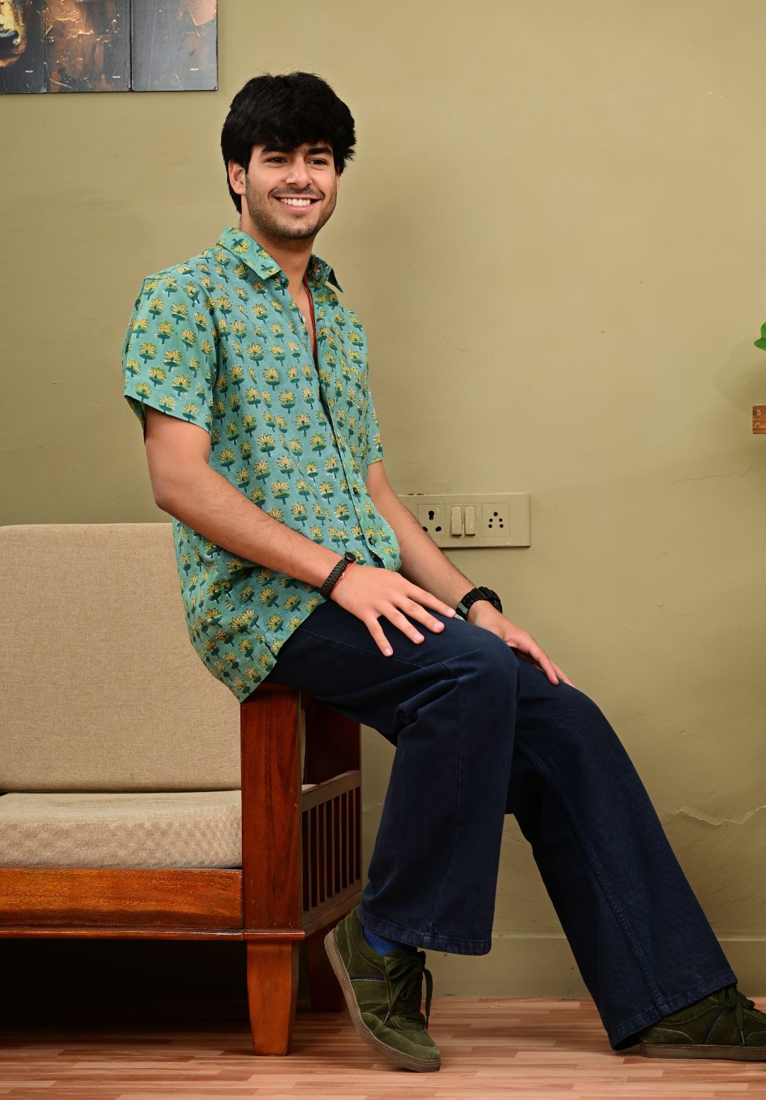 Hand Block Print Short Sleeve Shirt