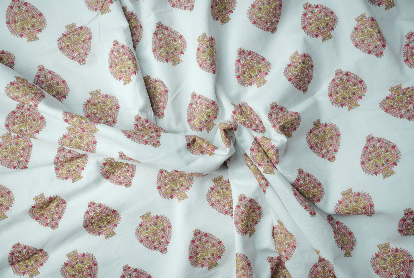 Pink Hand Block Printed Reversible Single Dohar