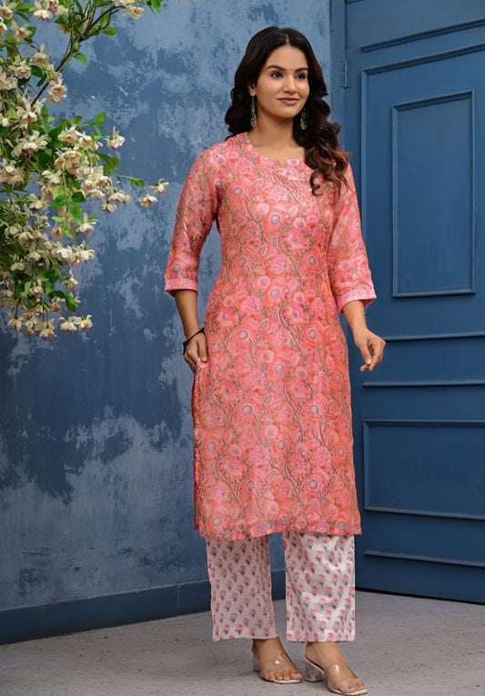 Chanderi Cotton Suit Set