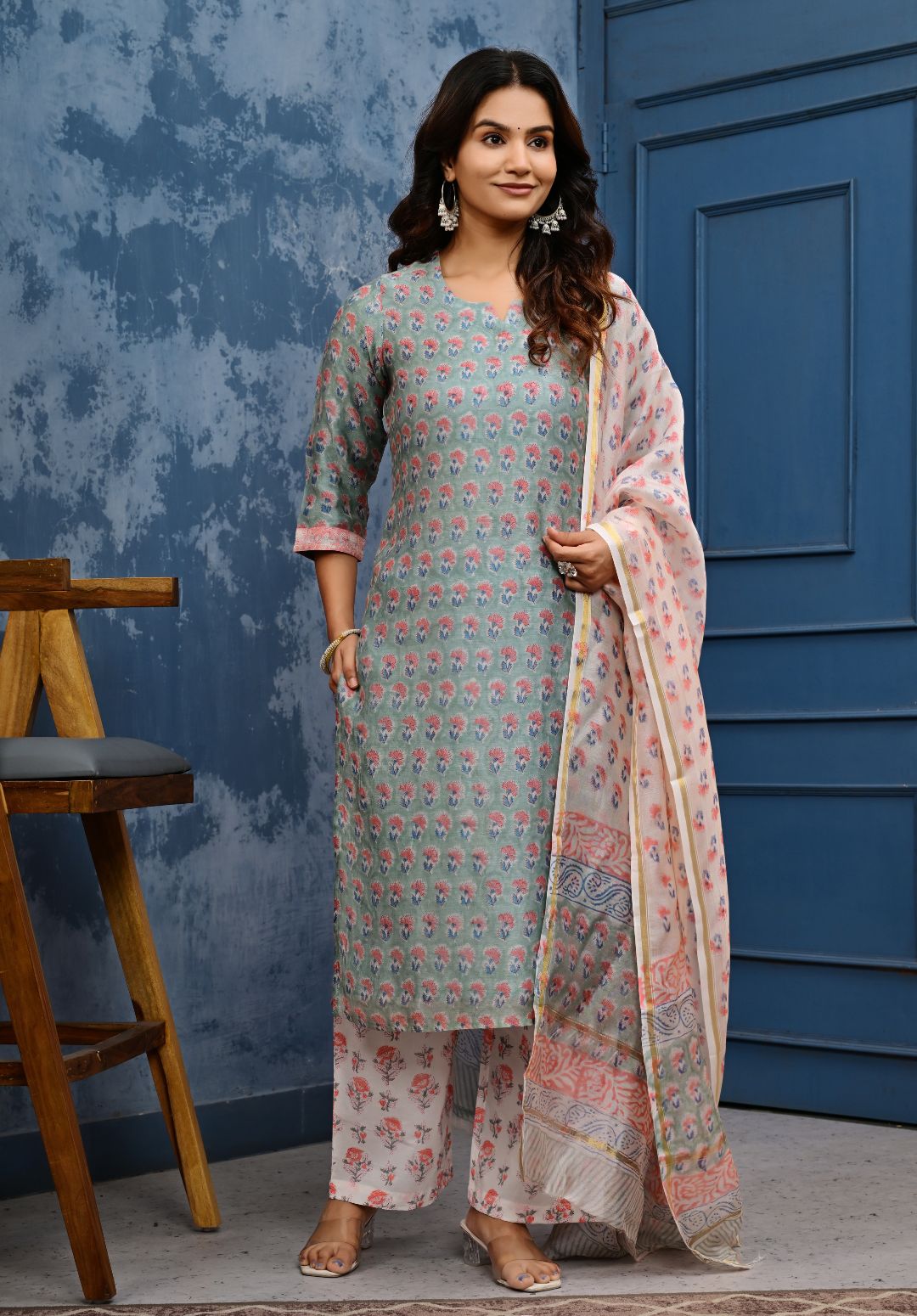 Chanderi Cotton Suit Set