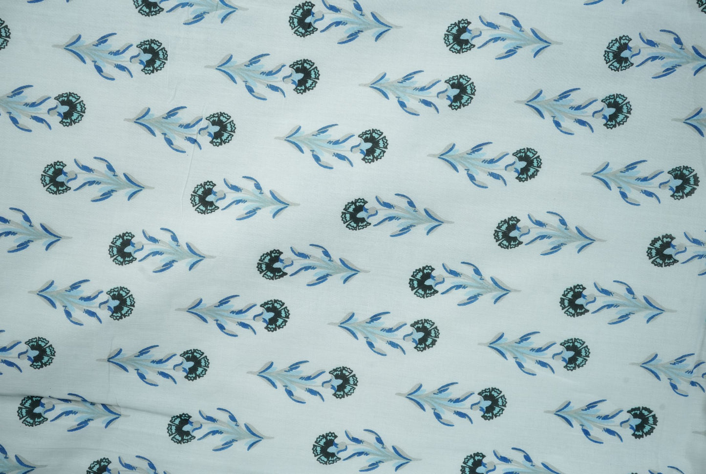 Blue Hand Block Printed Reversible Single Dohar