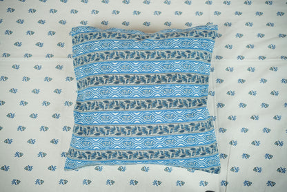Blue Hand Block Printed Cushion Covers (Set of 5)