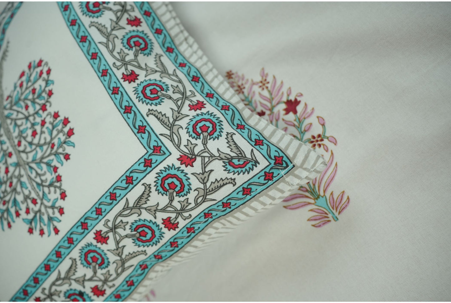 Tree of Life Hand Block Printed Cotton Cushion Covers (Set of 5)