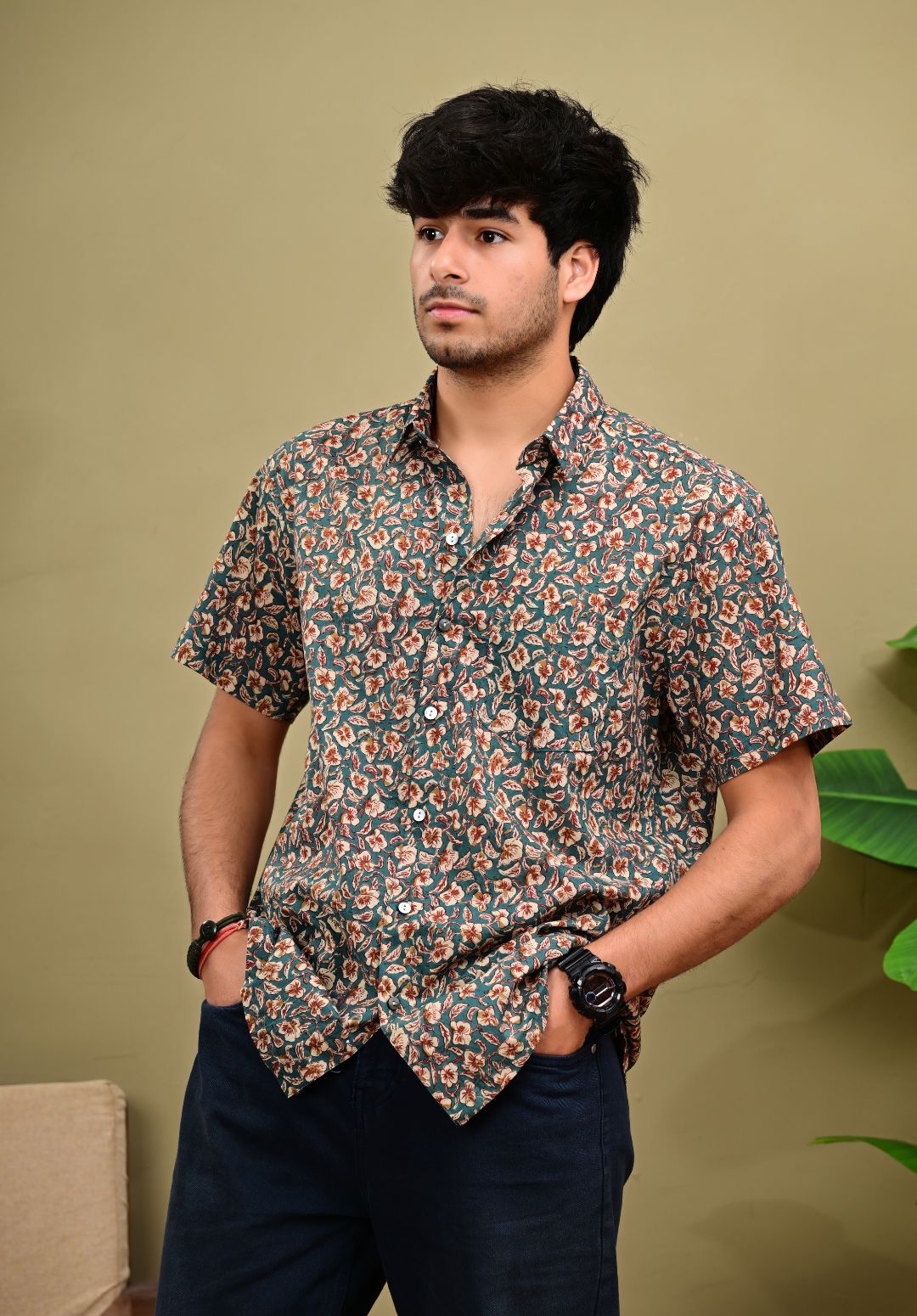 Hand Block Print Short Sleeve Shirt