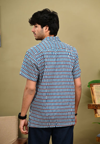 Hand Block Print Short Sleeve Shirt