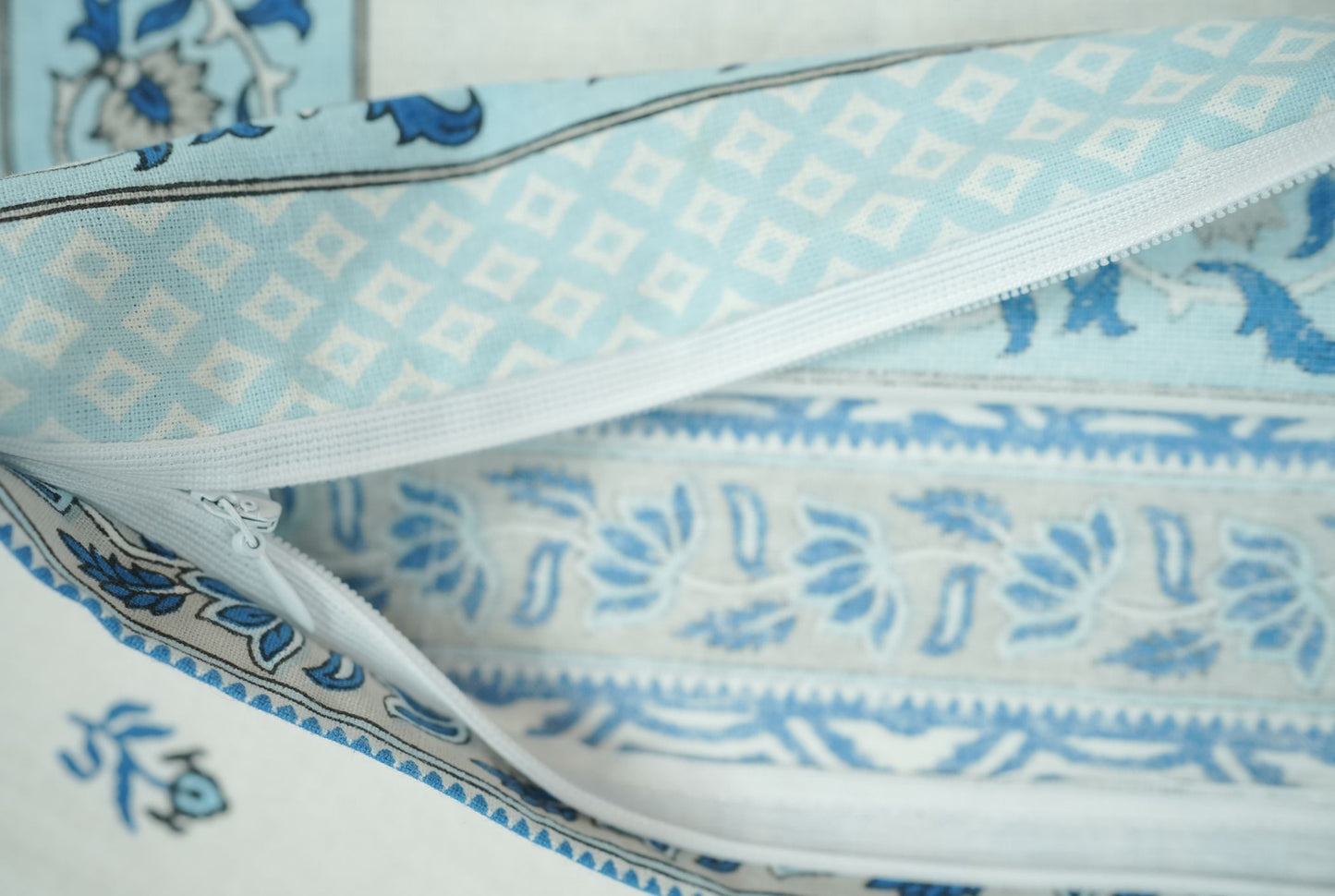 Blue Hand Block Printed Cushion Covers (Set of 5)