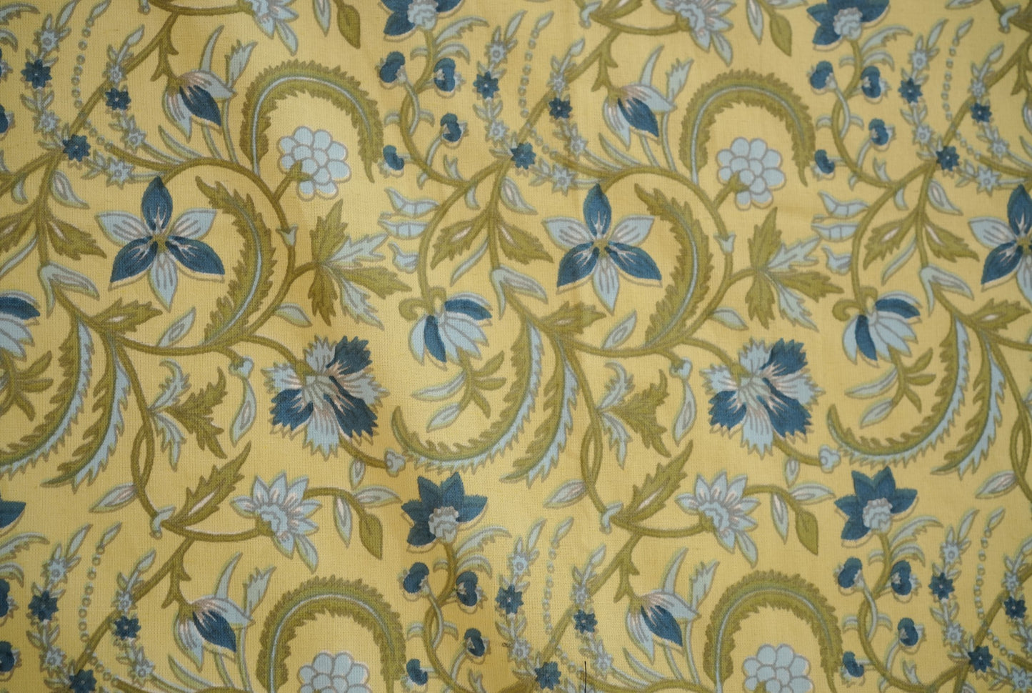 Mustard Yellow Shalimar Hand Block Printed Cotton Bedsheet Set
