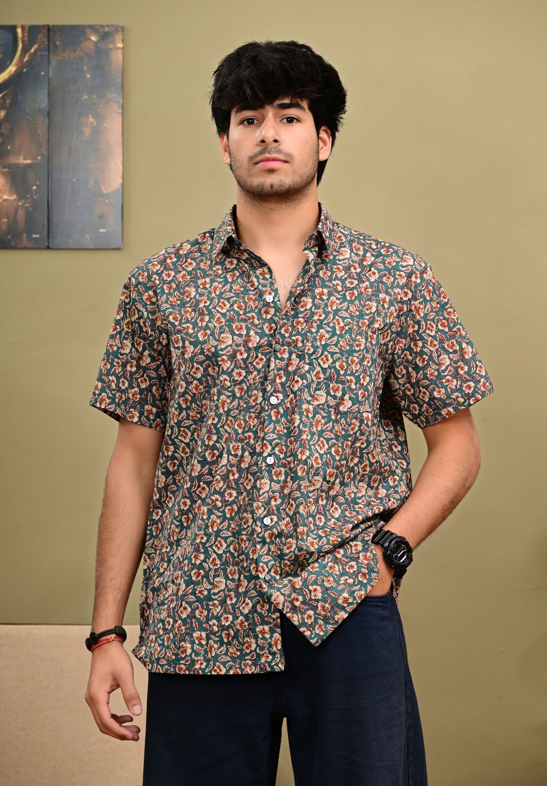 Hand Block Print Short Sleeve Shirt