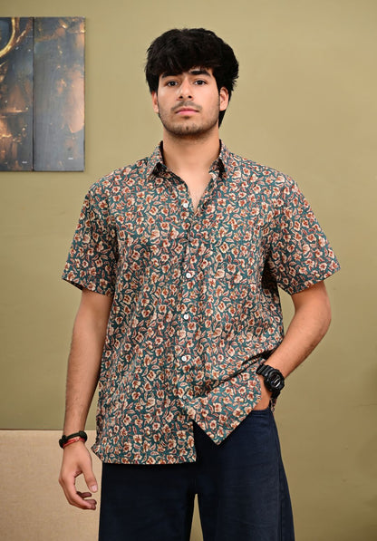Hand Block Print Short Sleeve Shirt