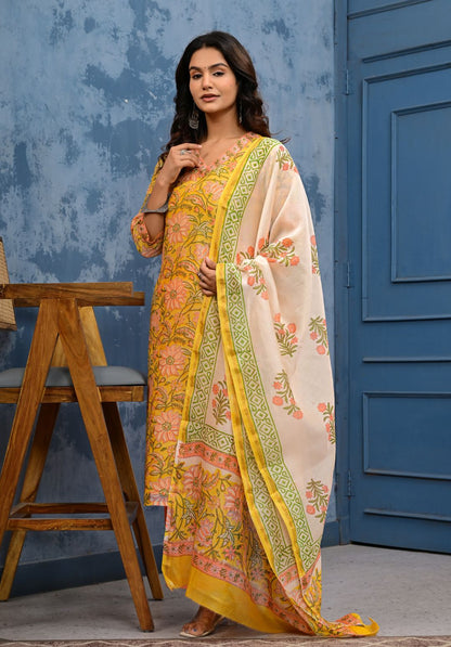 Chanderi Cotton Suit Set