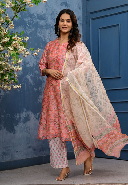 Chanderi Cotton Suit Set