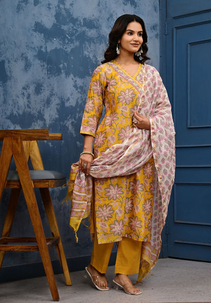 Chanderi Cotton Suit Set