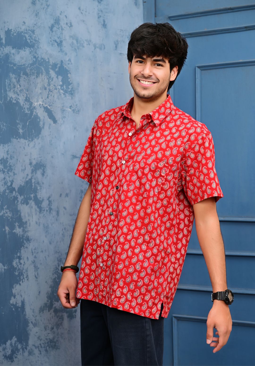 Hand Block Print Short Sleeve Shirt