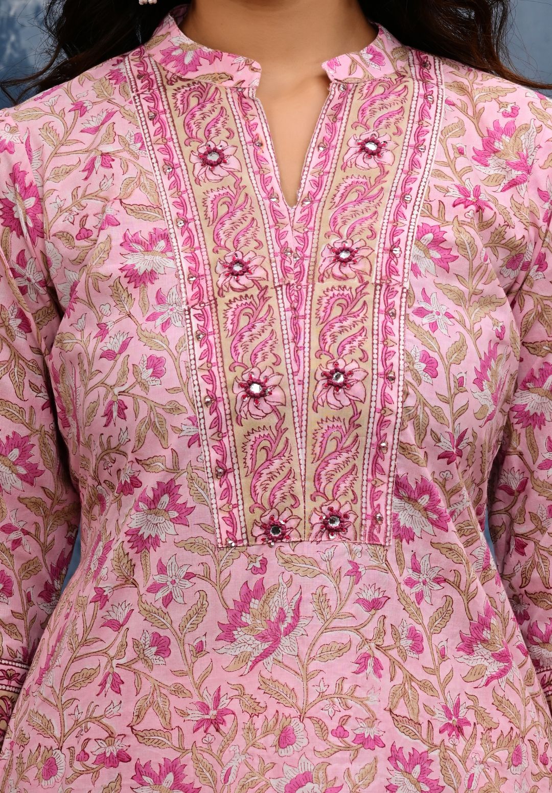 Cotton Suit Set With Kota Doria Dupatta