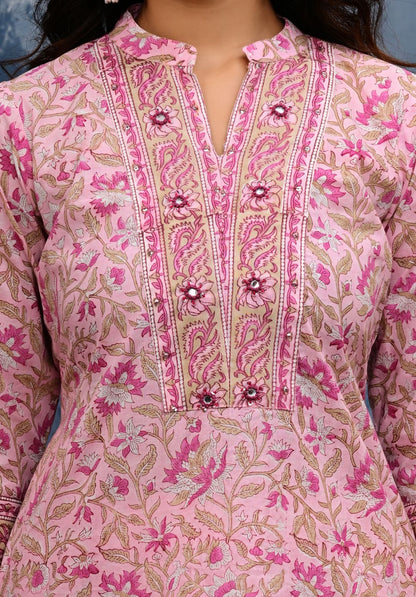 Cotton Suit Set With Kota Doria Dupatta