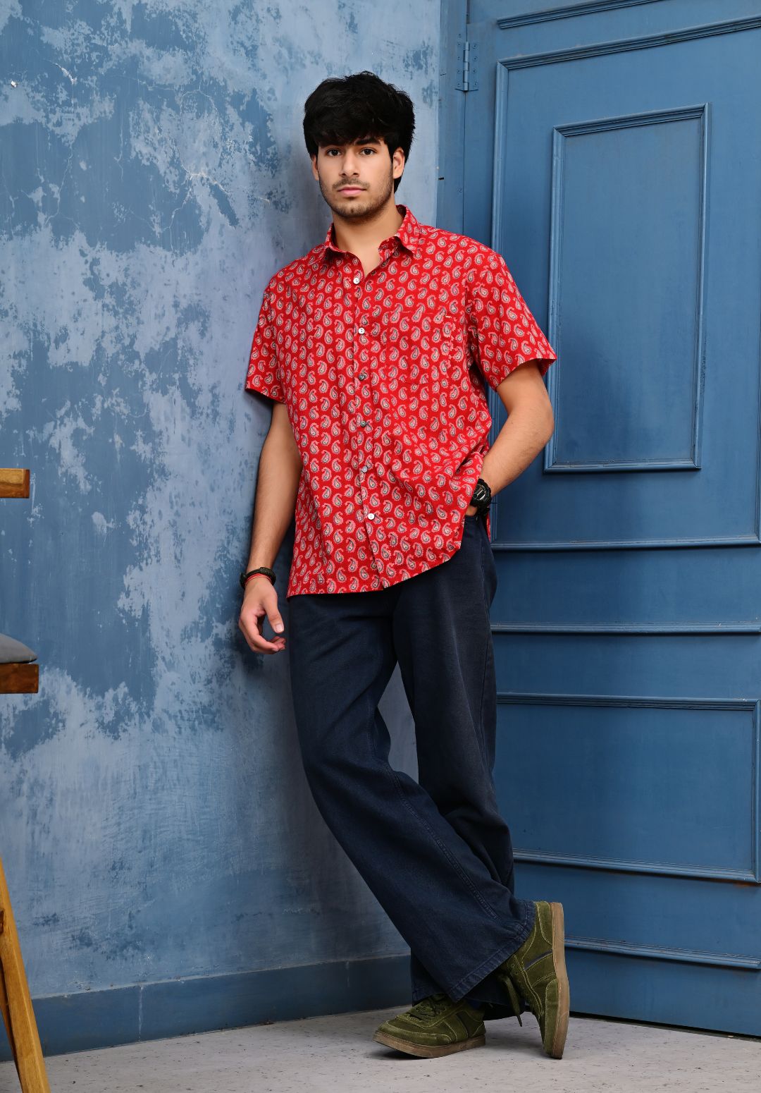 Hand Block Print Short Sleeve Shirt
