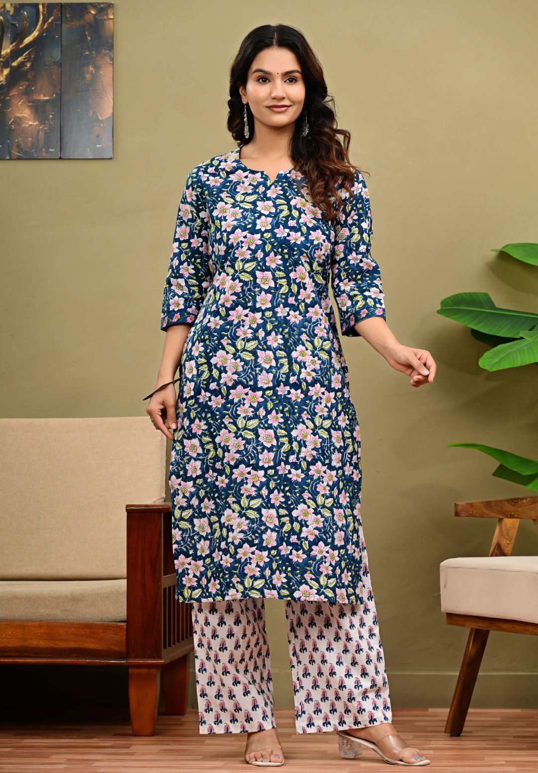 Cotton Suit Set With Kota Doria Dupatta