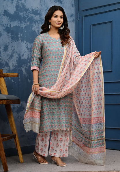 Chanderi Cotton Suit Set