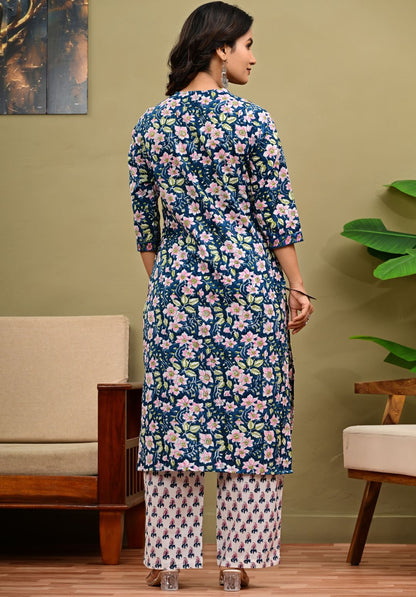 Cotton Suit Set With Kota Doria Dupatta