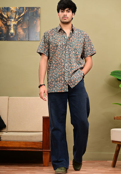Hand Block Print Short Sleeve Shirt