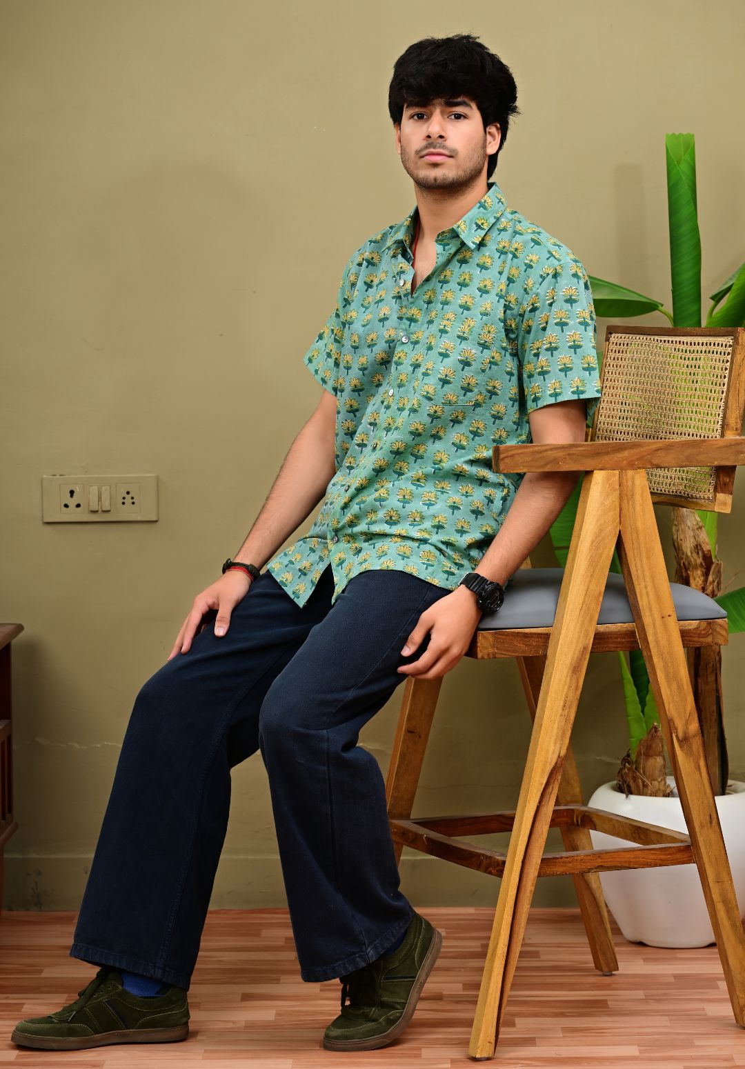 Hand Block Print Short Sleeve Shirt