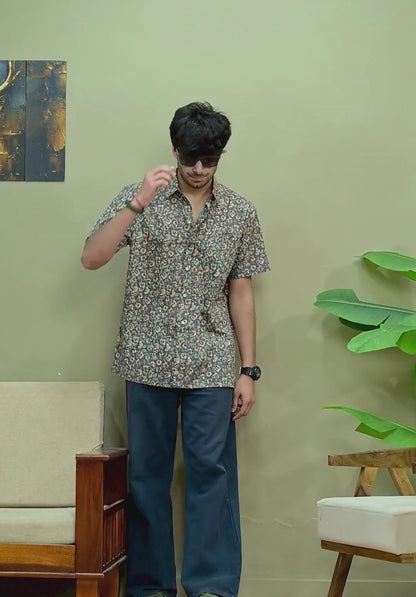 Hand Block Print Short Sleeve Shirt